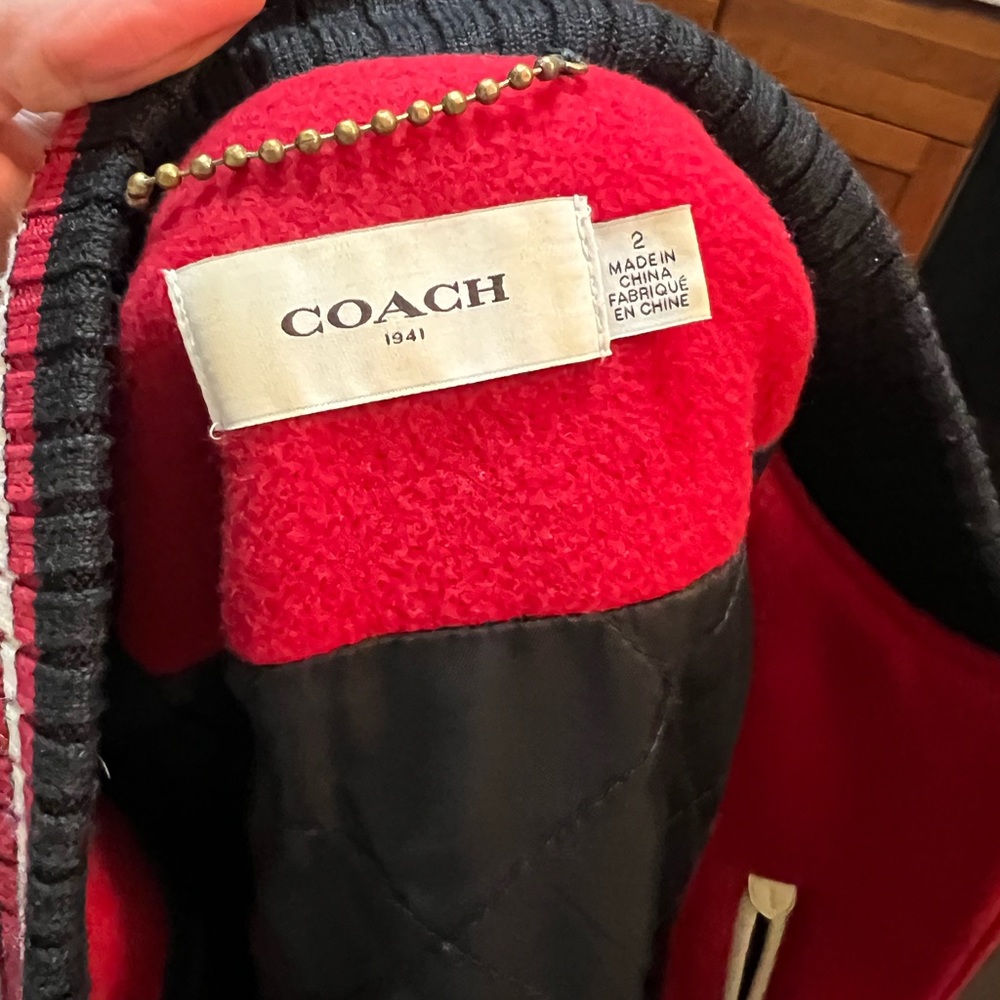 Coach Wool Leather Varsity Jacket RARE! - Picture 10 of 13